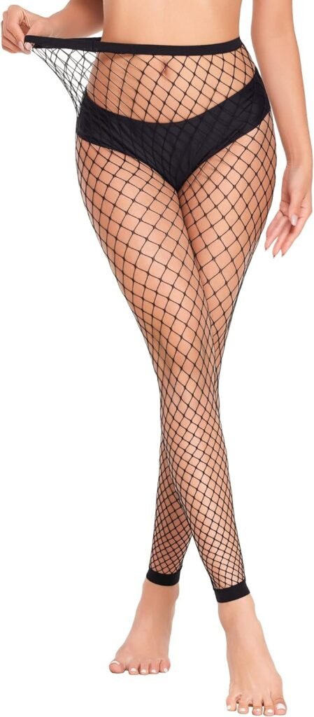 Avidlove Fishnet Stockings Footless High Waist Fishnets Tights Pantyhose for Women