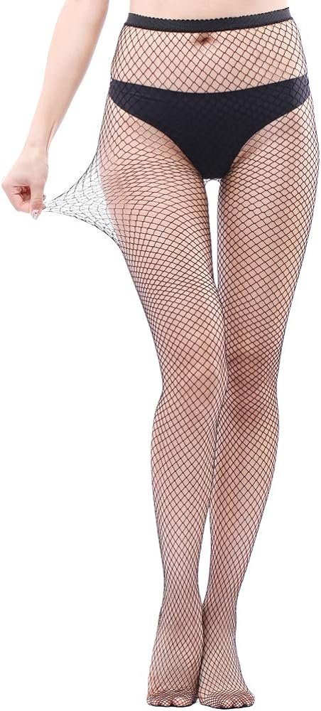 EVERSWE High Waist Fishnet Tights Thigh High Stockings Suspender Pantyhose