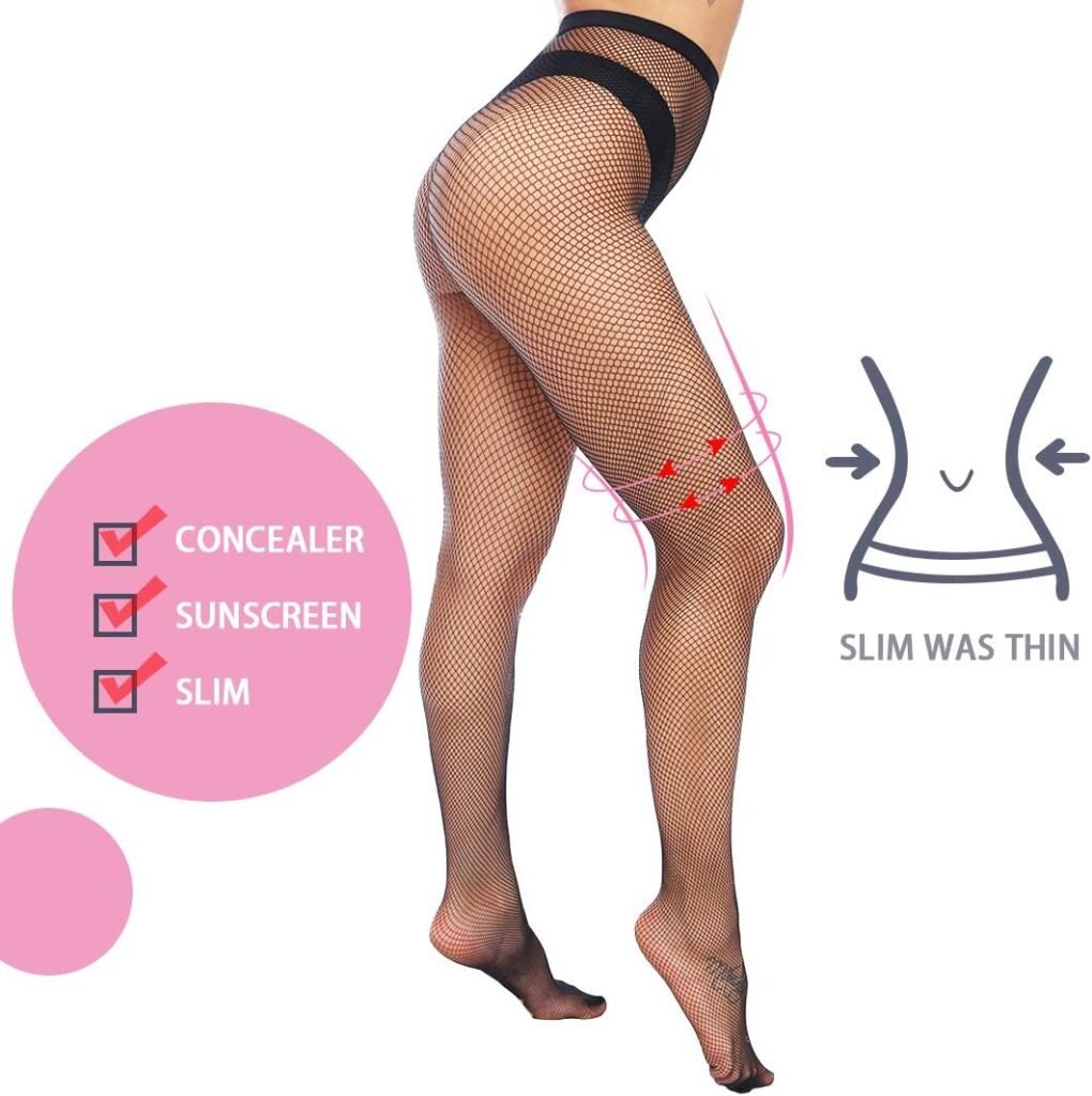 Fafulan High Waist Tights Fishnet Stockings Thigh High Stockings Pantyhose